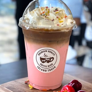 Cherry Ginger Latte (16 oz) - Iced